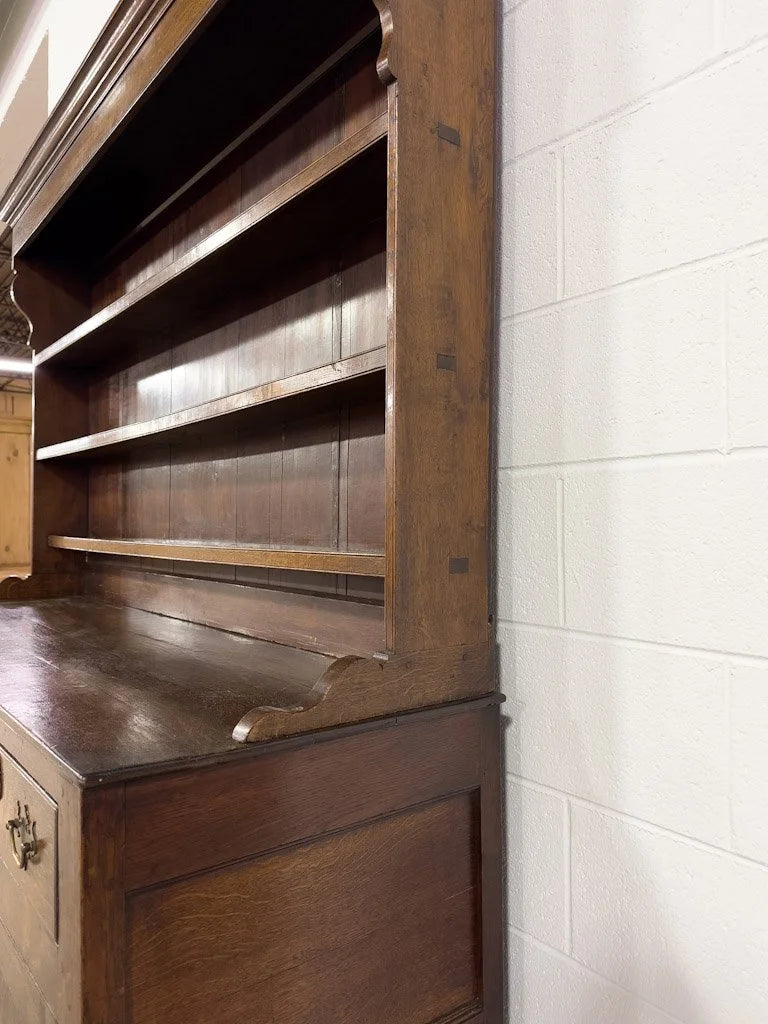 1800s Welsh oak kitchen dresser