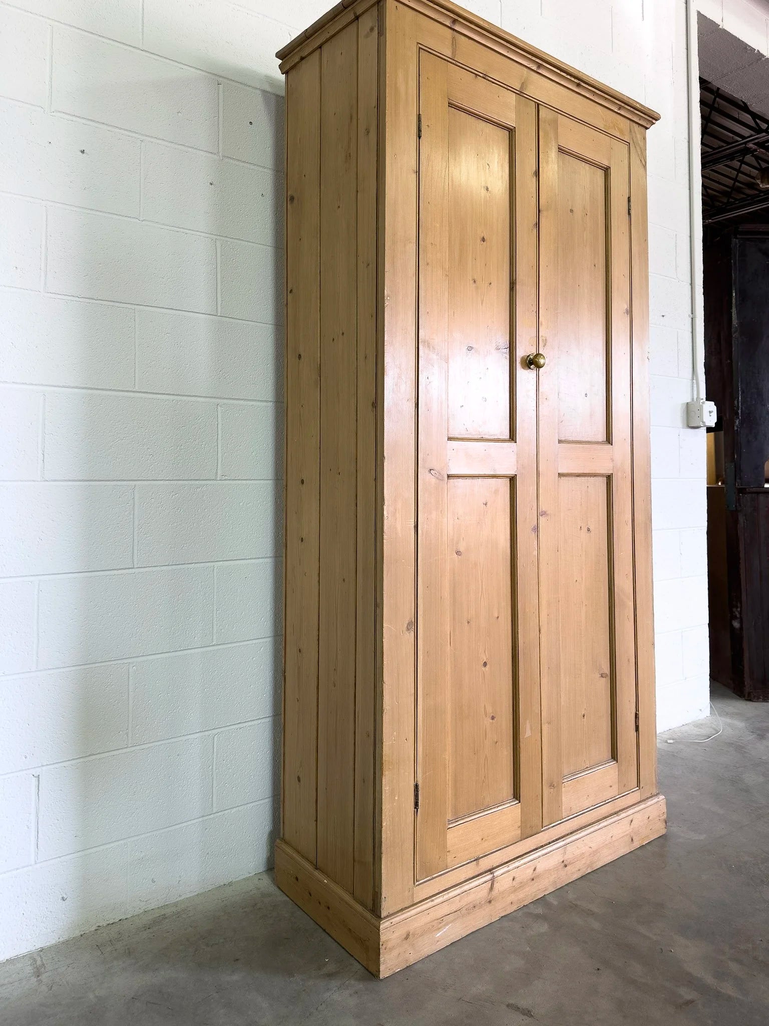 Tall Antique Pine Cupboard