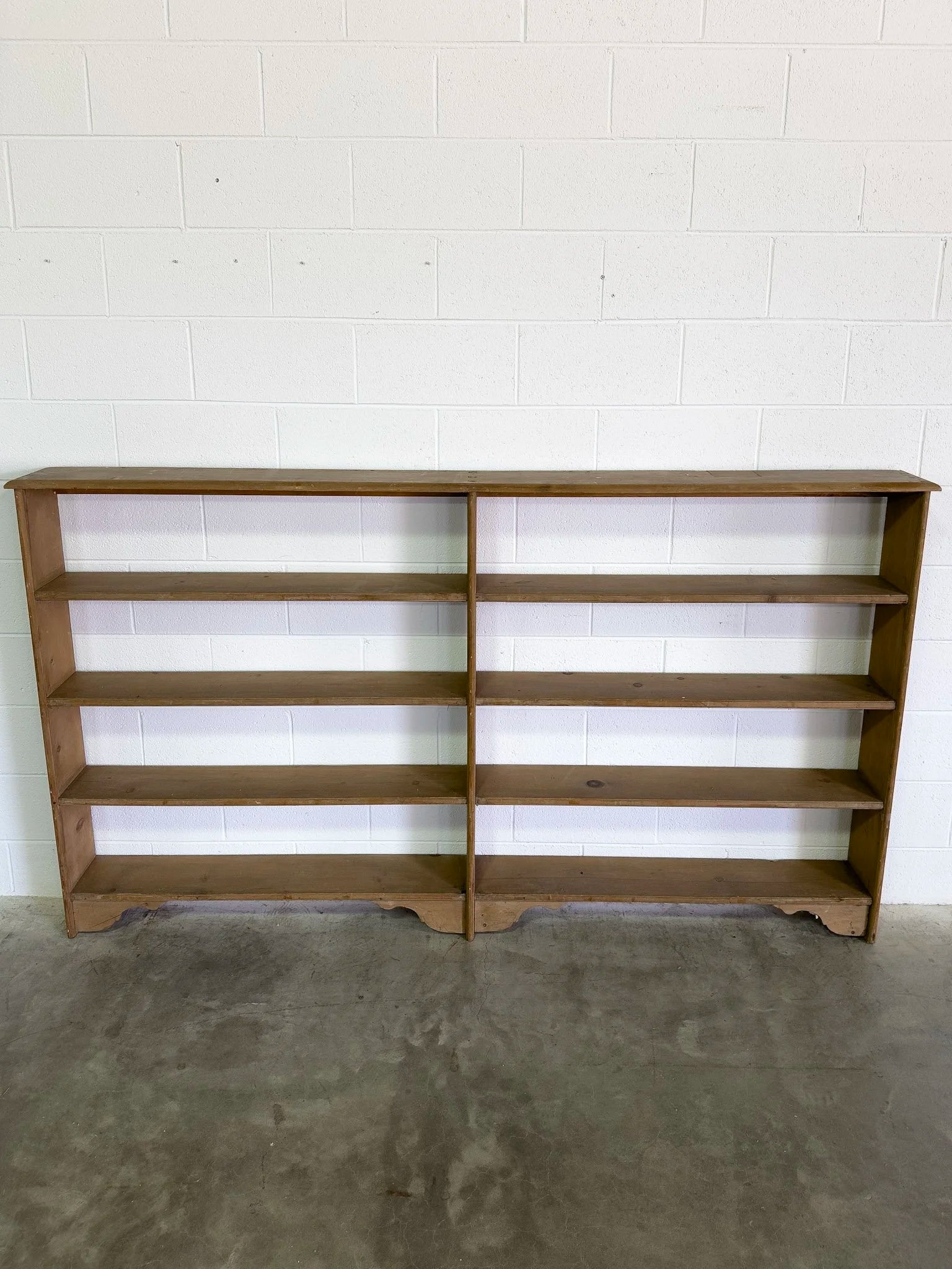 Large Antique Pine Shelving Unit