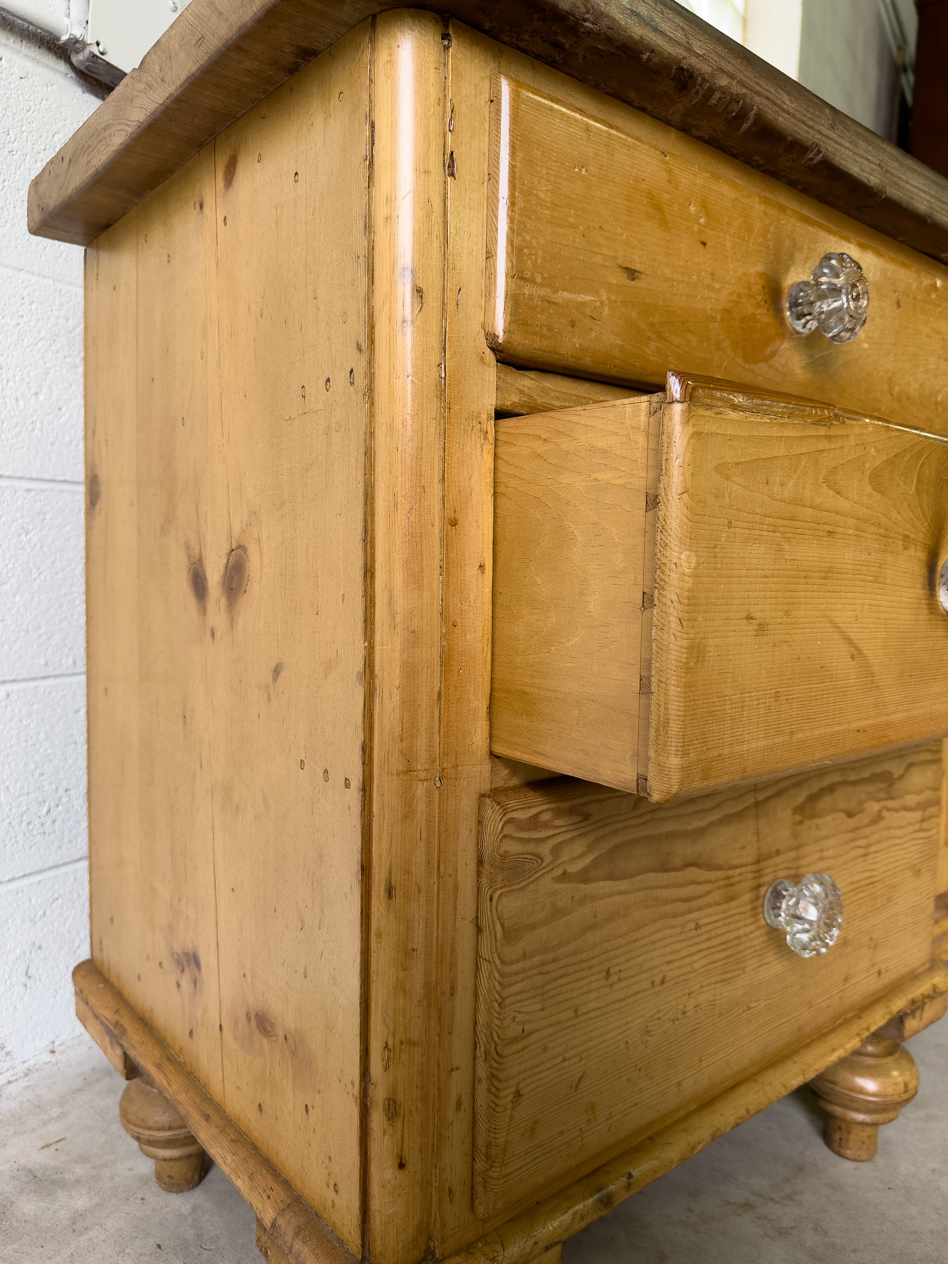 Antique English Pine Sideboard | 19th Century Farmhouse Server