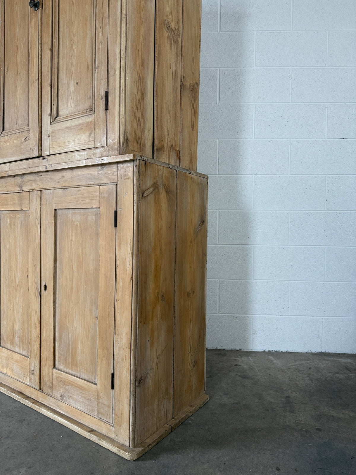 19th‑Century English two-part pine housekeeper’s cupboard - House on Horizon