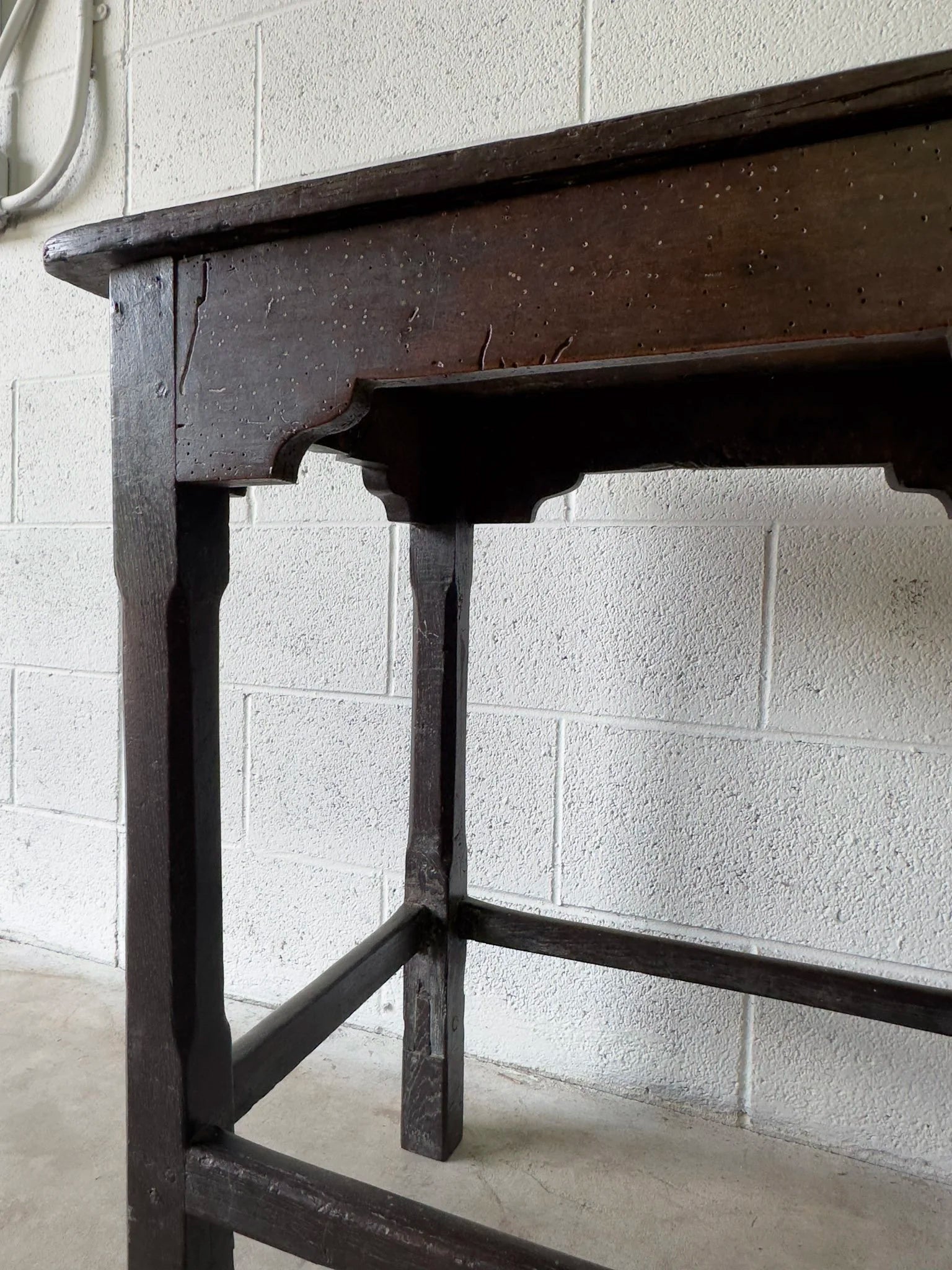 Antique oak side table