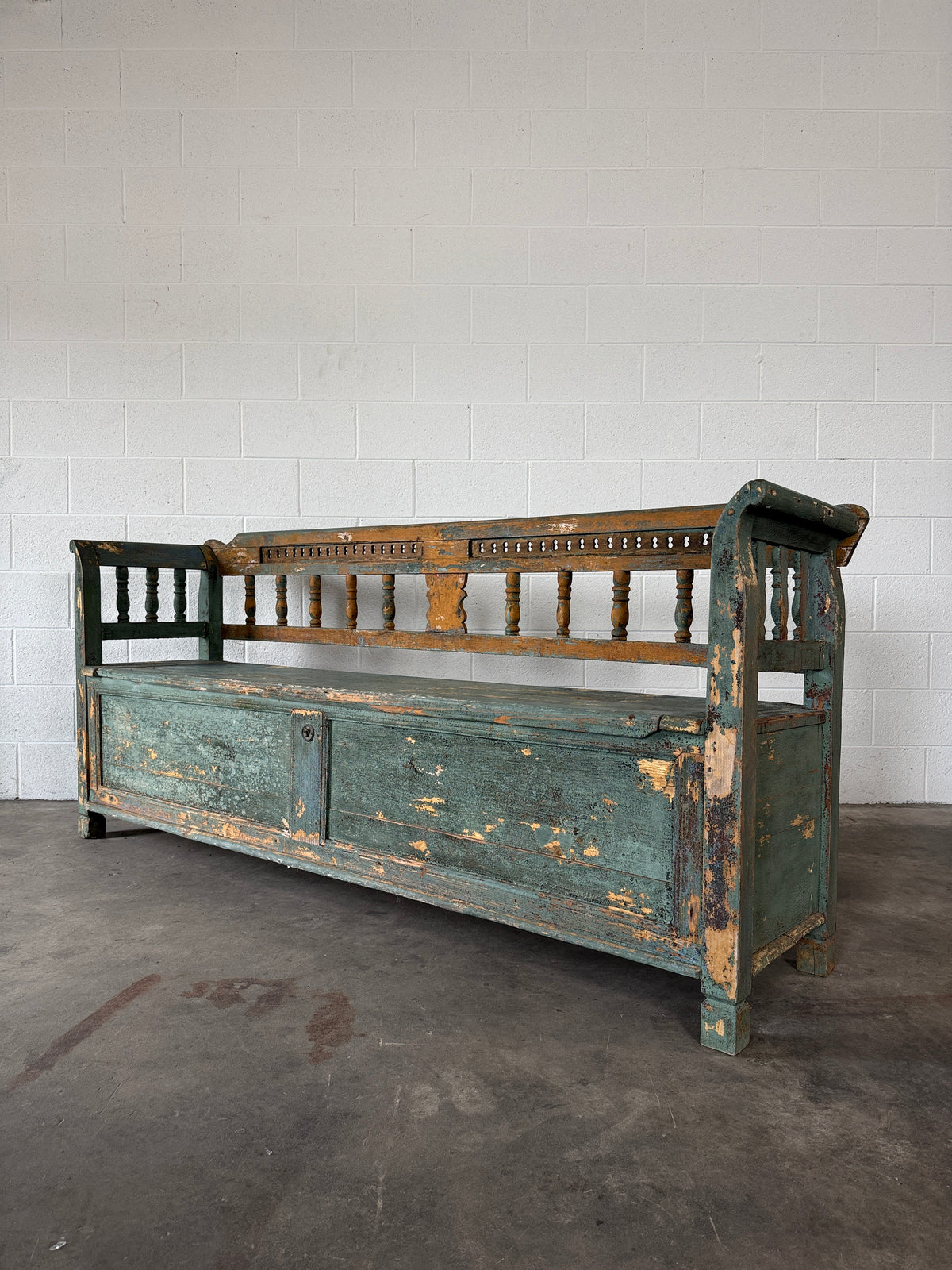 Antique European Storage Bench