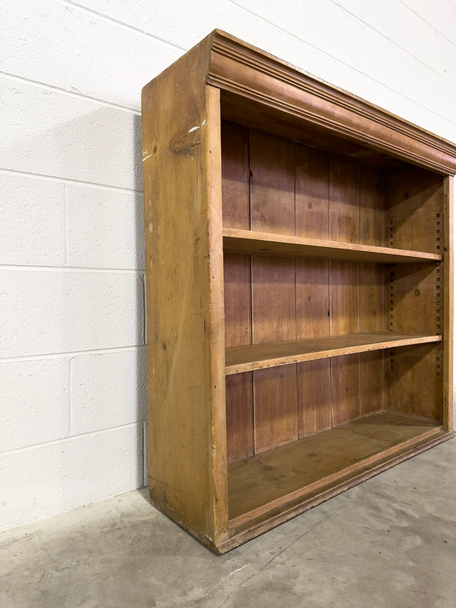 Antique pine bookshelf