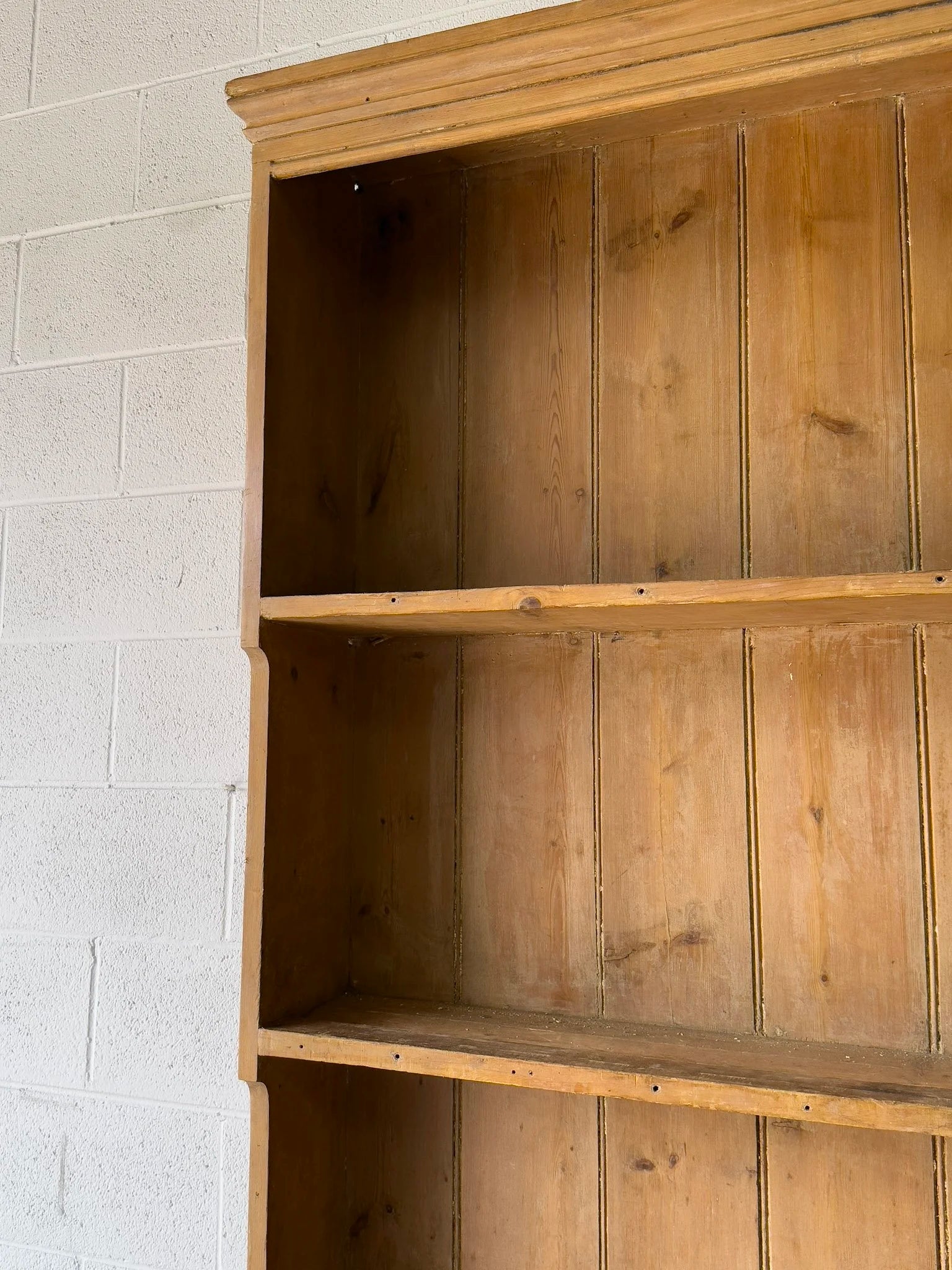 Monumental Victorian pine kitchen dresser