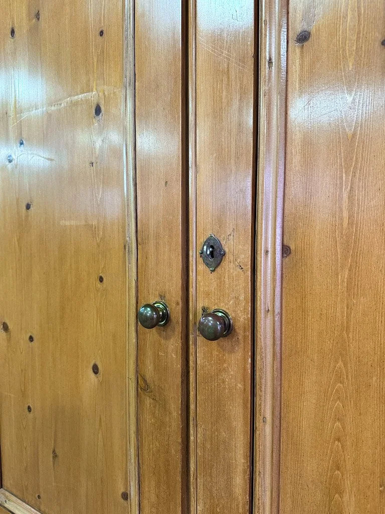 Victorian pine linen cupboard