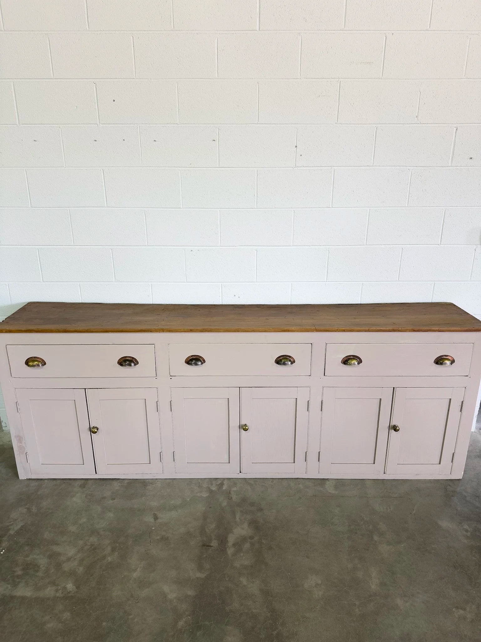 English Painted Antique Pine Sideboard