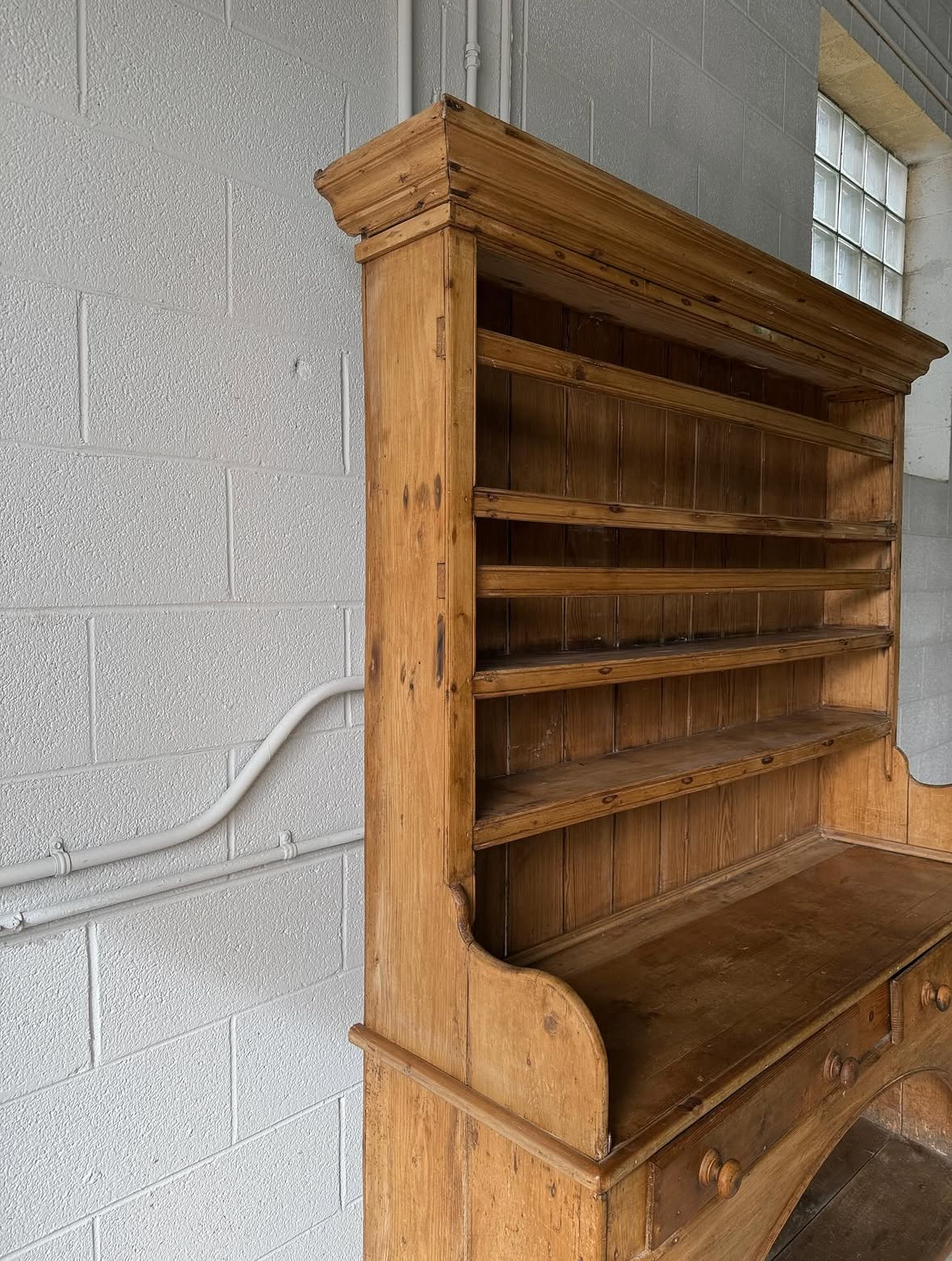 Antique Irish pine kitchen dresser