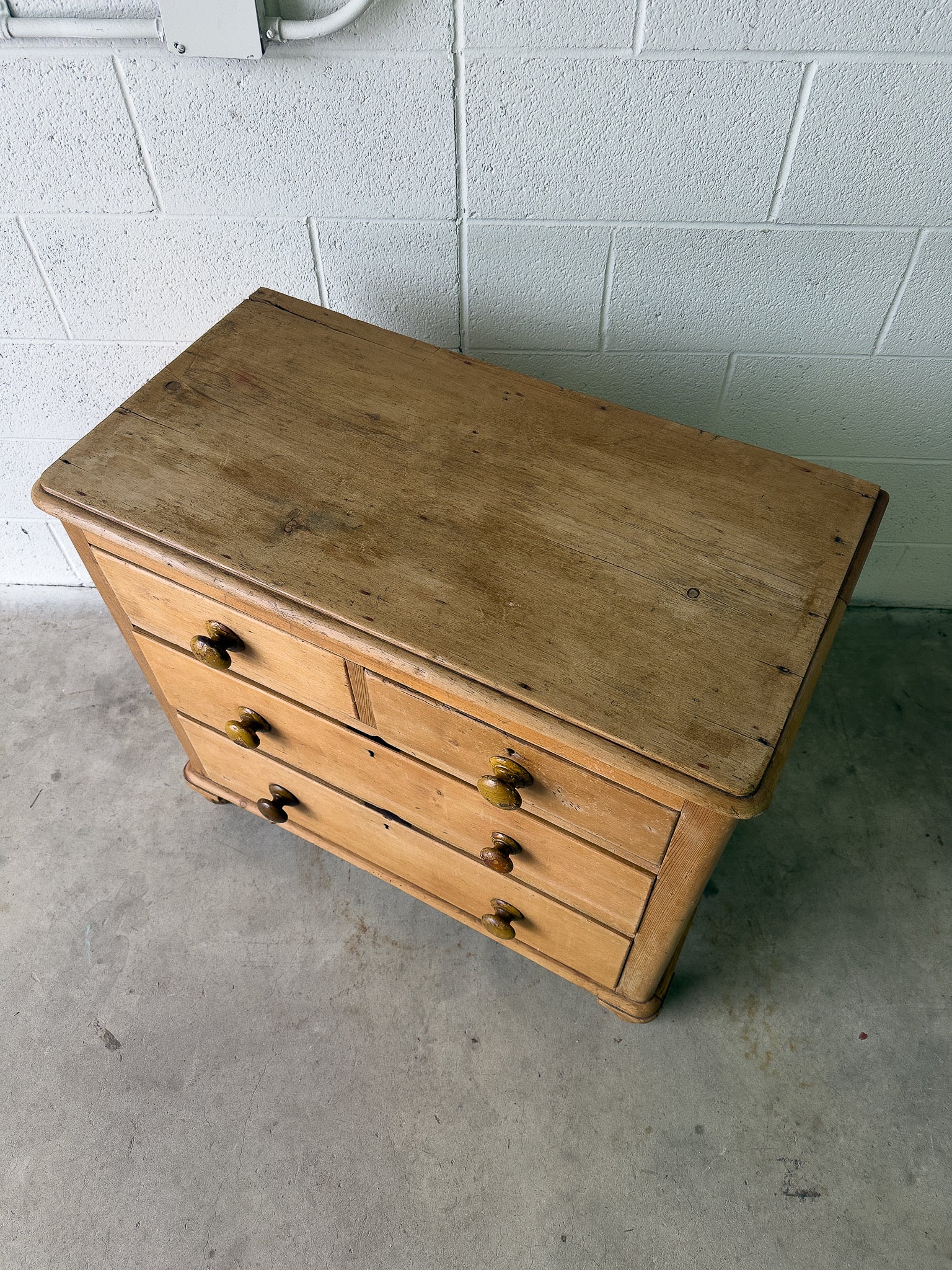 Petite antique pine chest of drawers