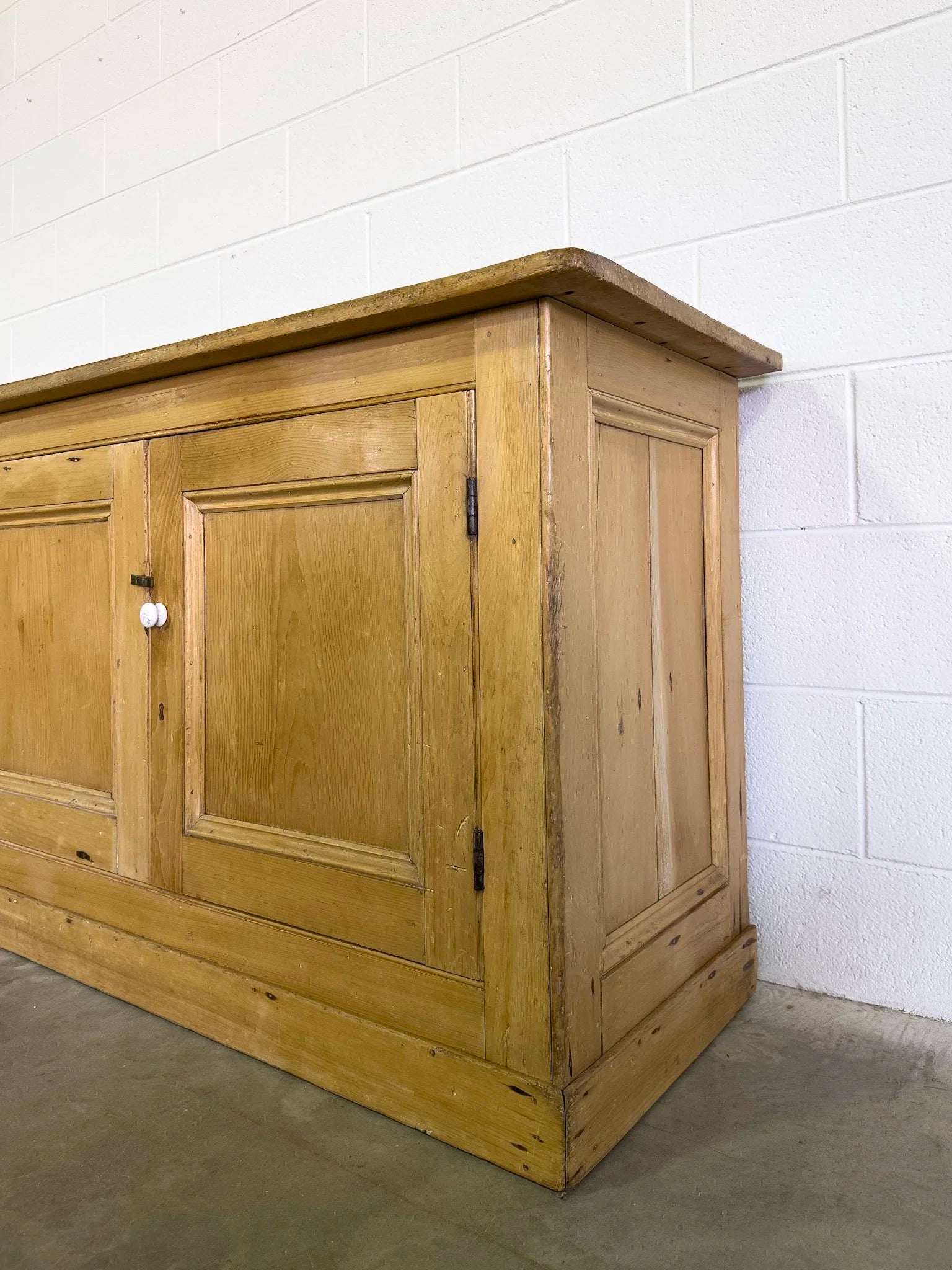 Antique Pine Sideboard with Two Doors
