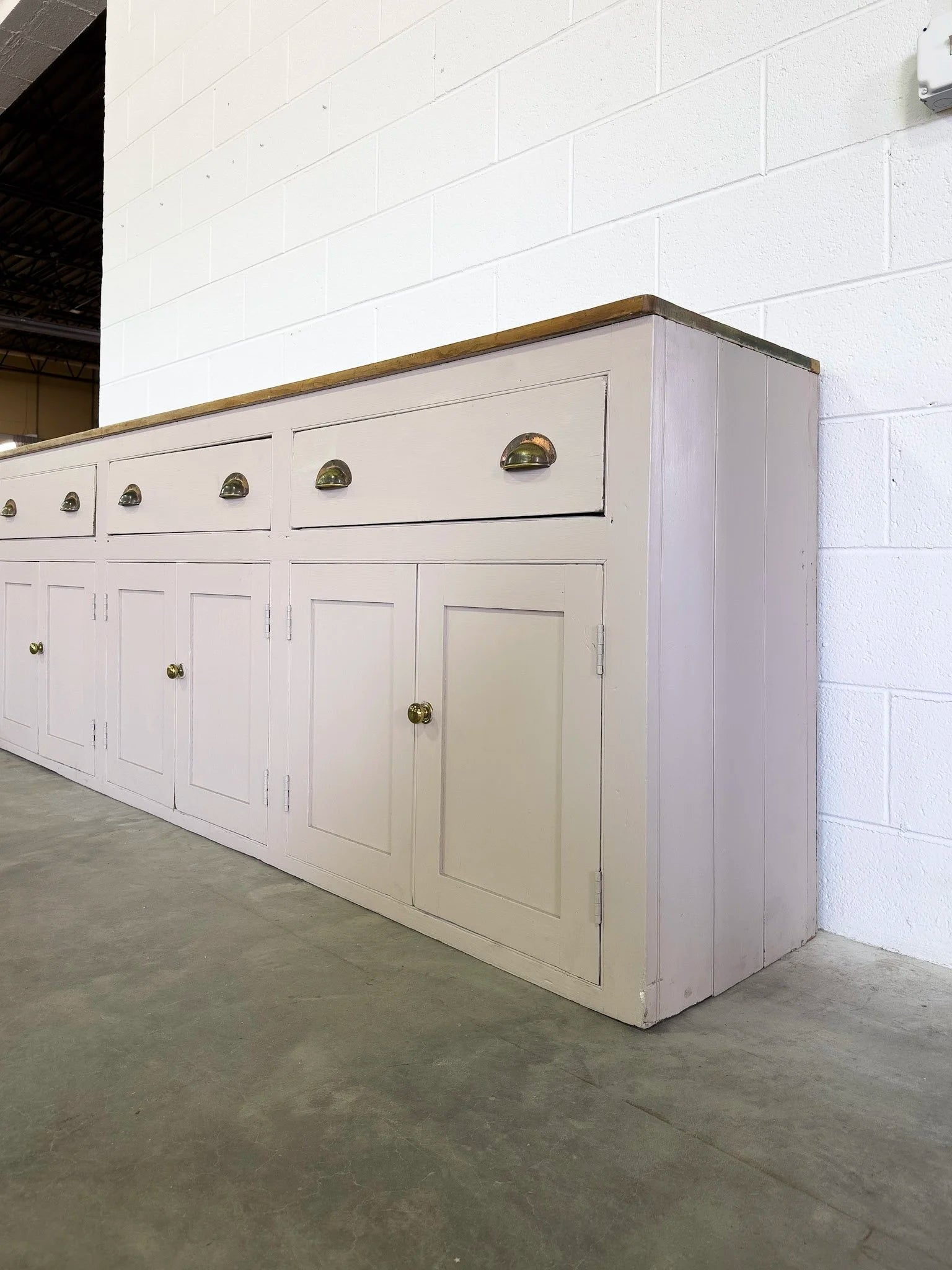 English Painted Antique Pine Sideboard