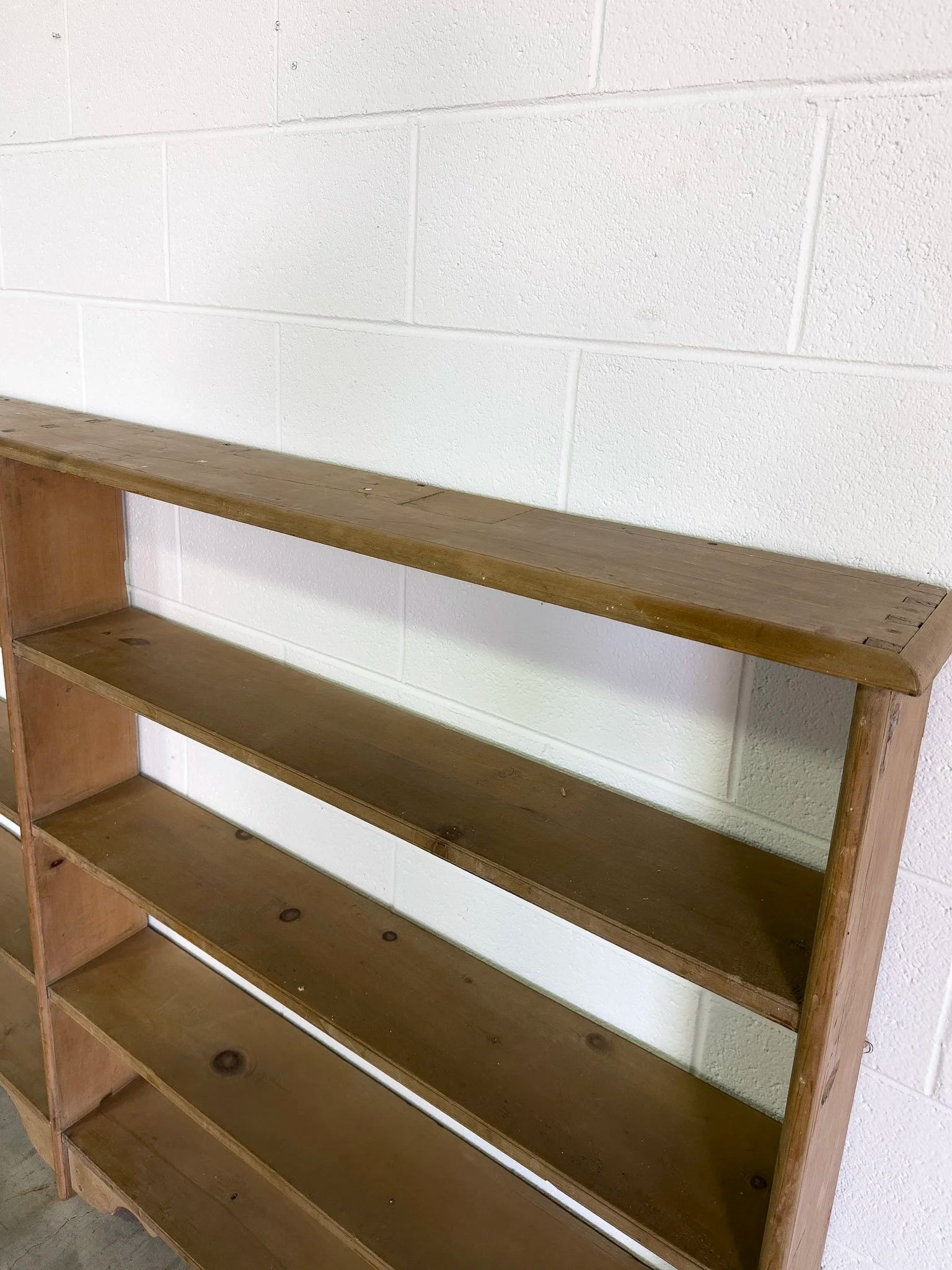 Large Antique Pine Shelving Unit