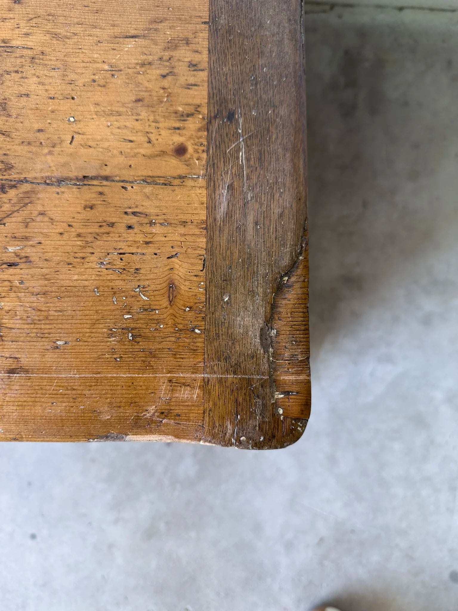 Warm English pine antique blanket box