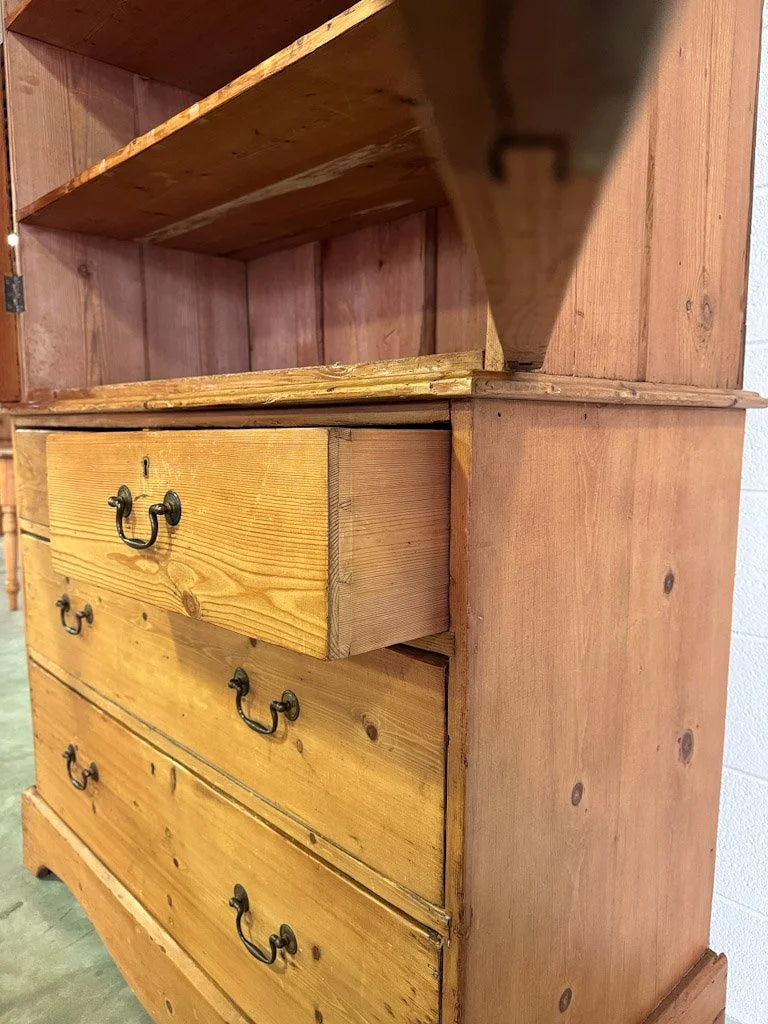 Victorian pine linen cupboard