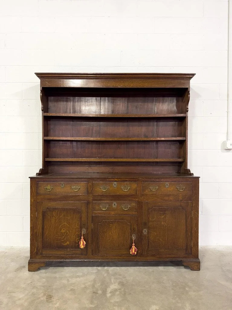 1800s Welsh oak kitchen dresser