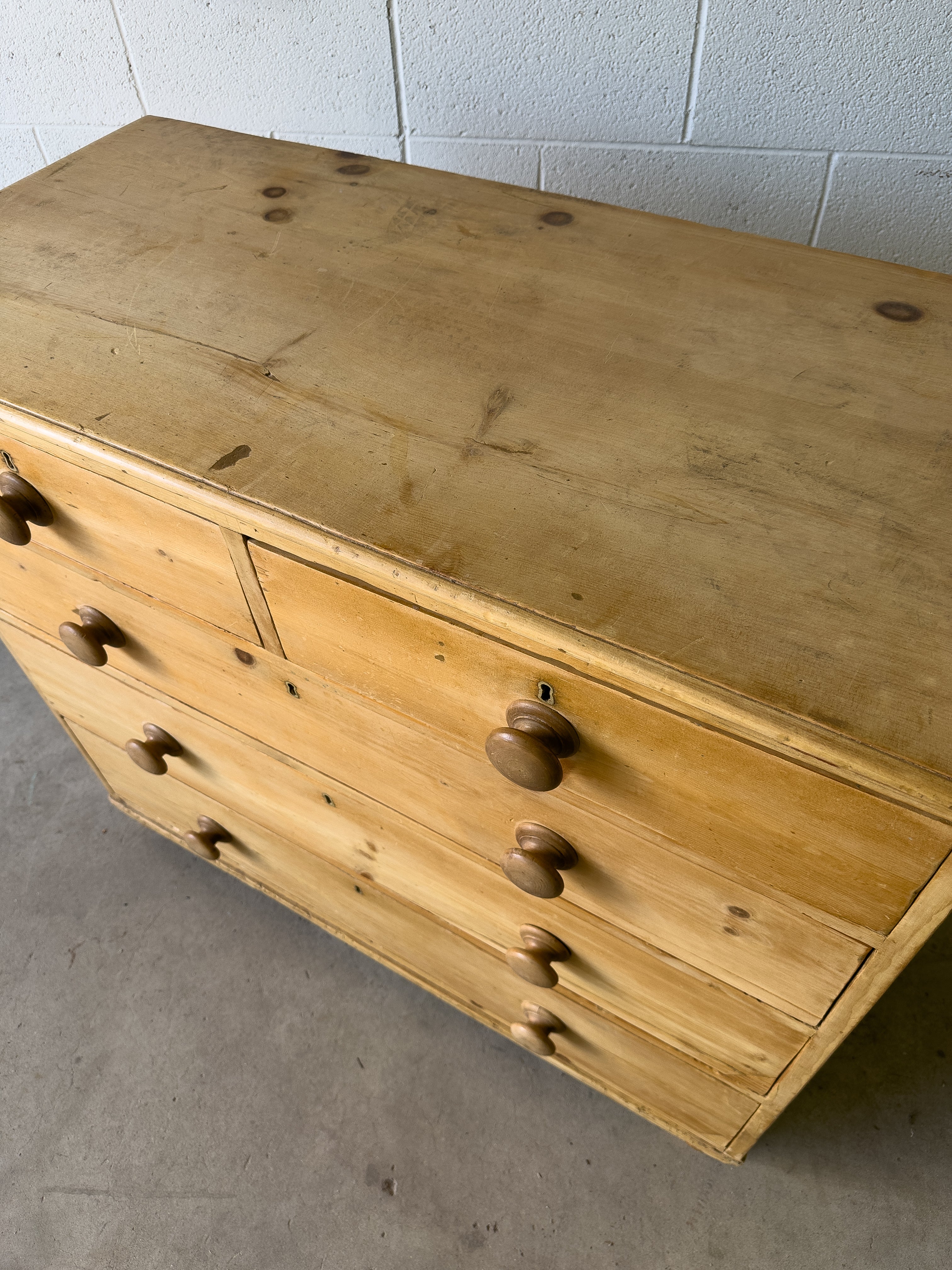 Antique English pine countryhouse dresser