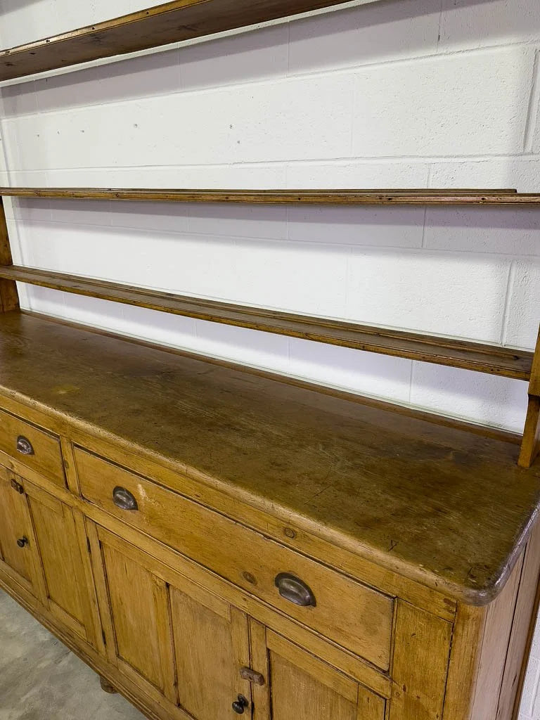 Incredible English pine kitchen dresser