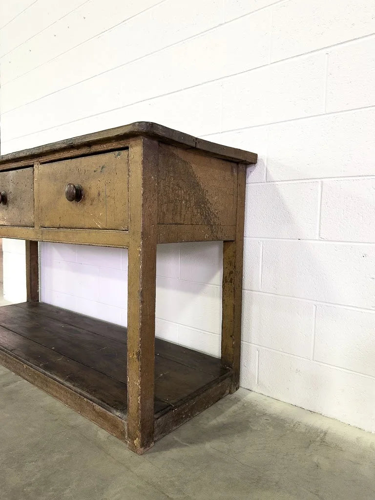 Antique English potboard base or sideboard
