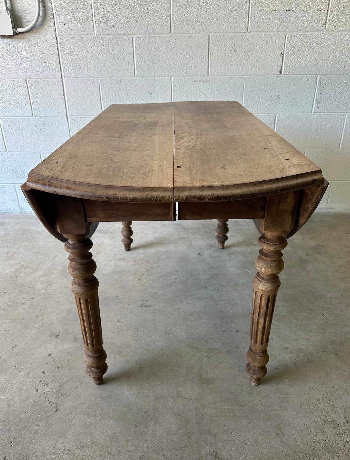Antique French round farmhouse table