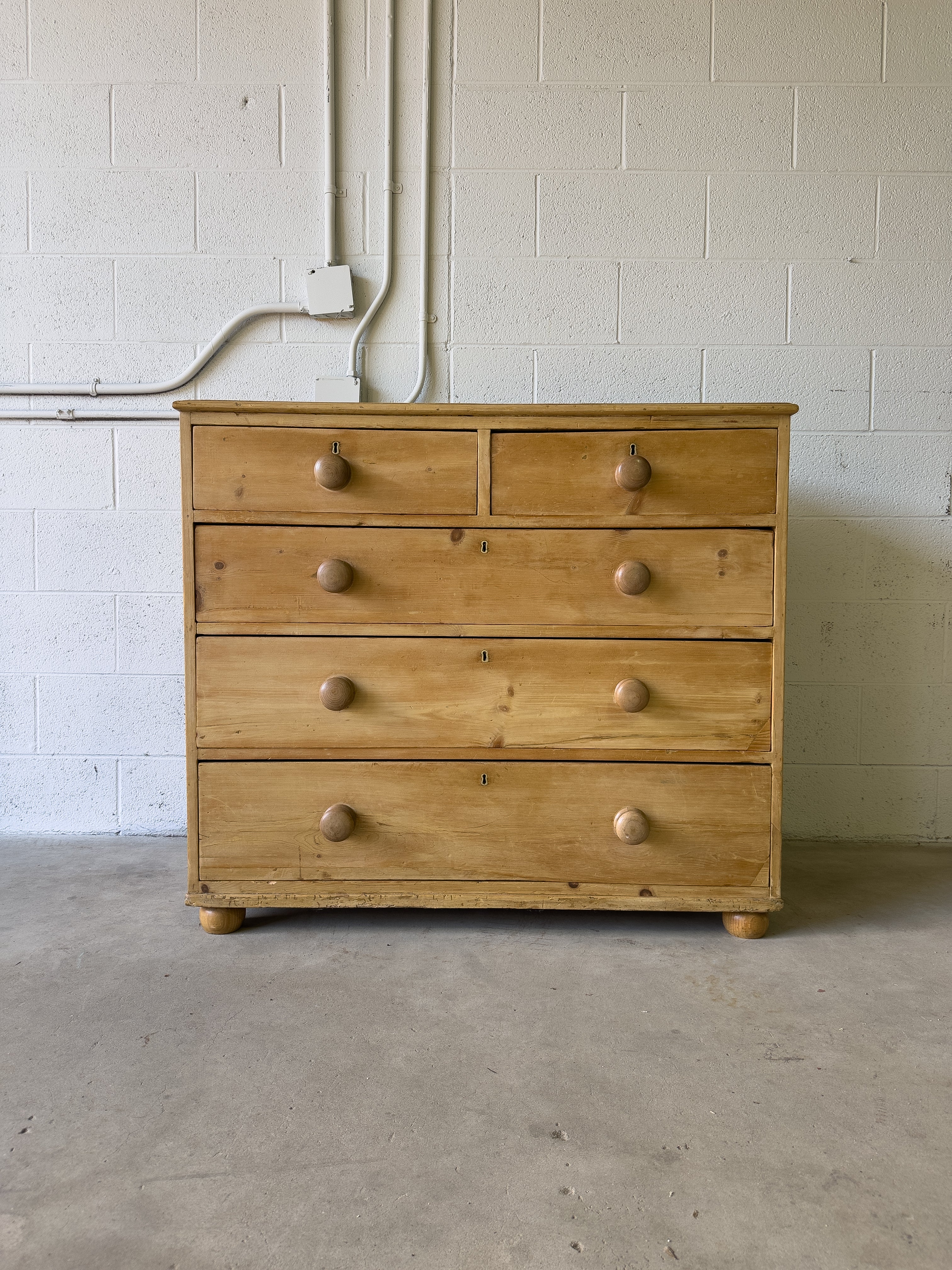 Antique English pine countryhouse dresser