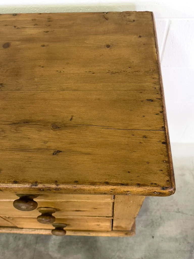 Classic English pine antique sideboard on tulip feet