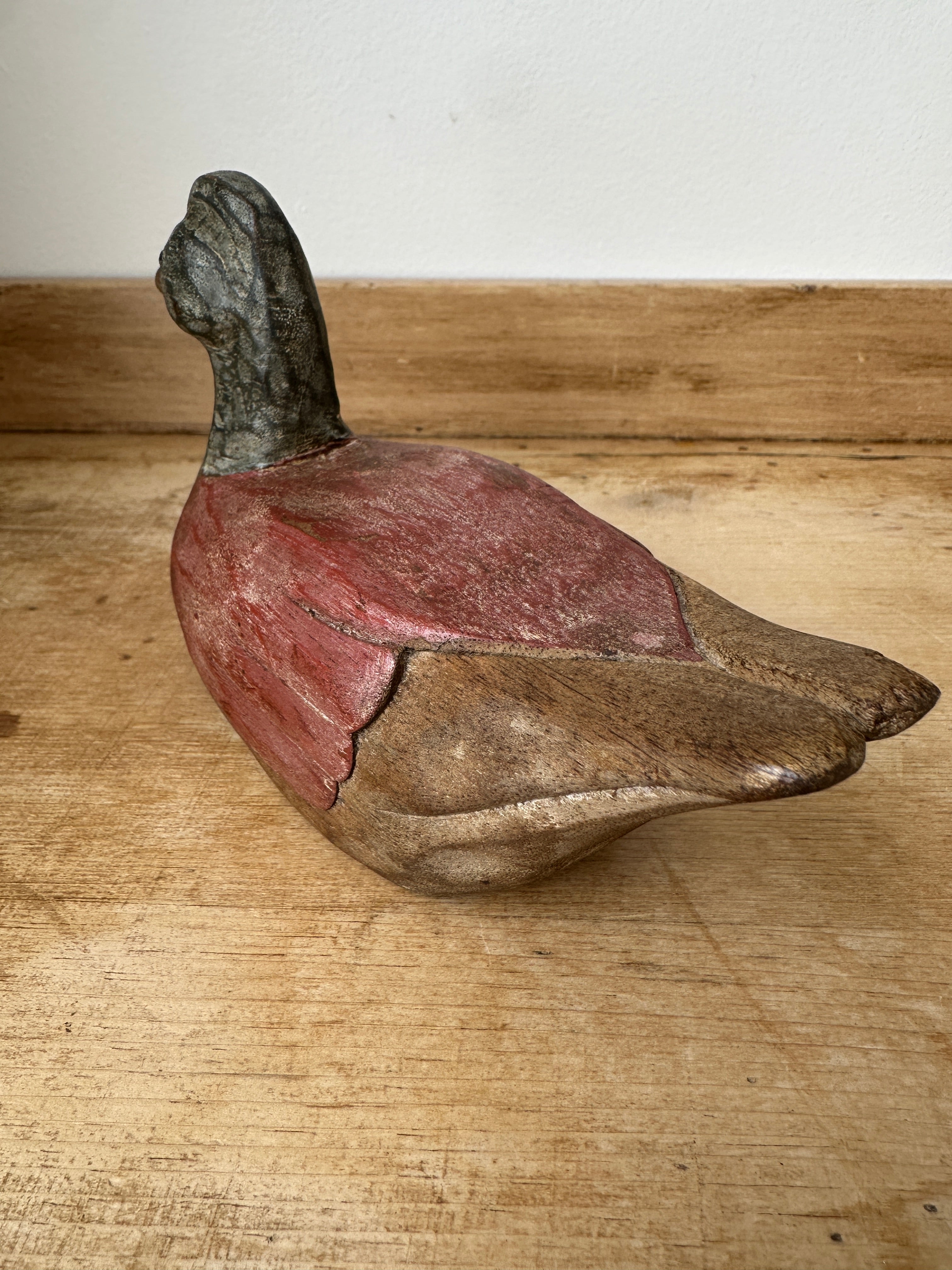 Painted wooden duck
