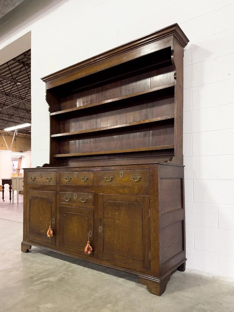 1800s Welsh oak kitchen dresser