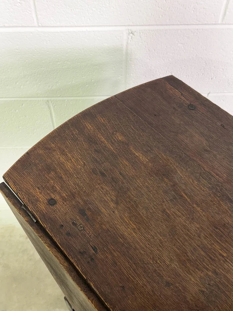 Antique oak gate leg table with drawer
