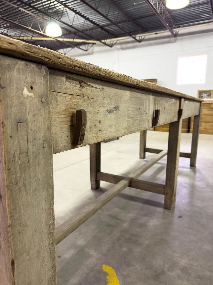 10’ antique kitchen island