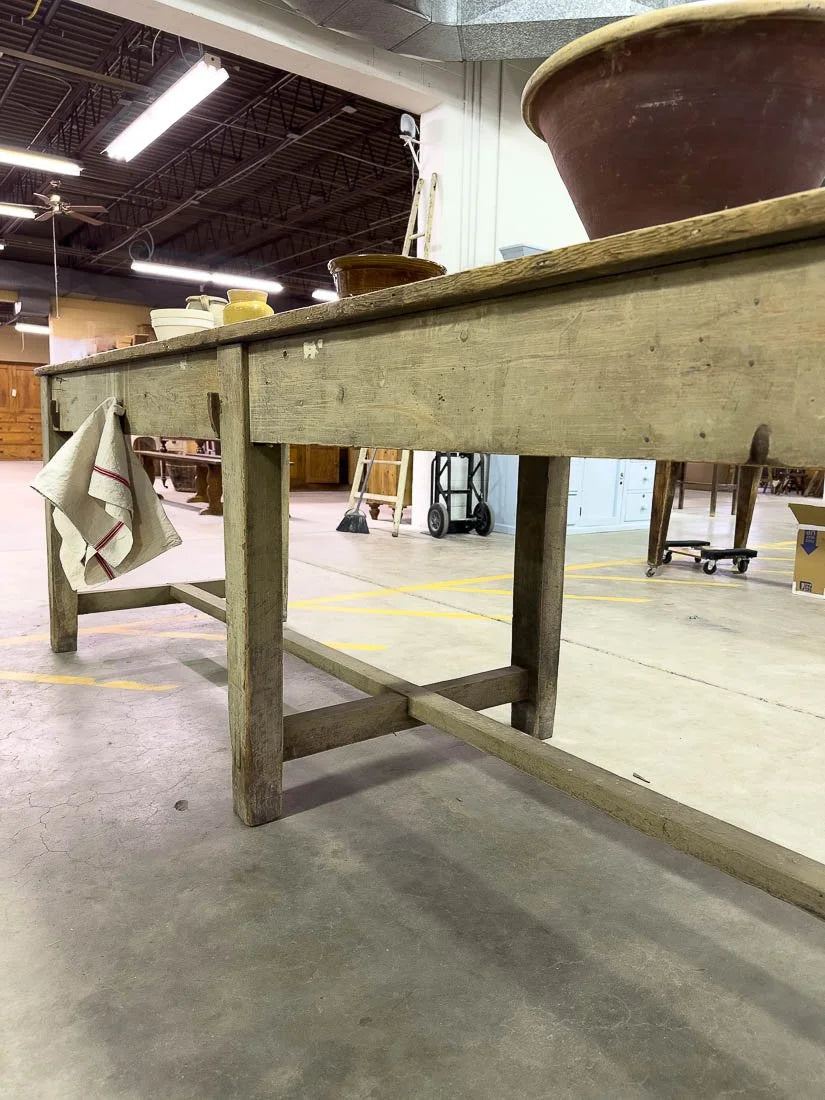 10’ antique kitchen island