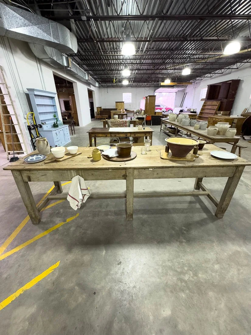 10’ antique kitchen island