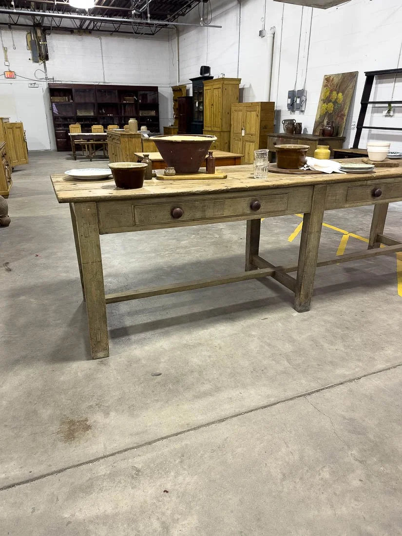 10’ antique kitchen island