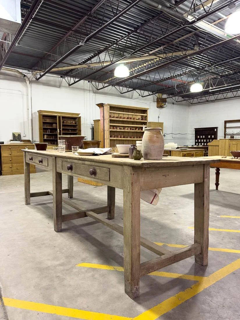 10’ antique kitchen island