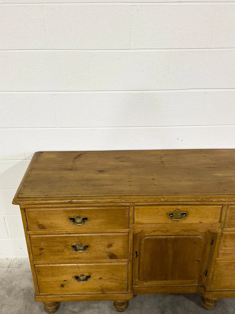 Traditional English pine sideboard