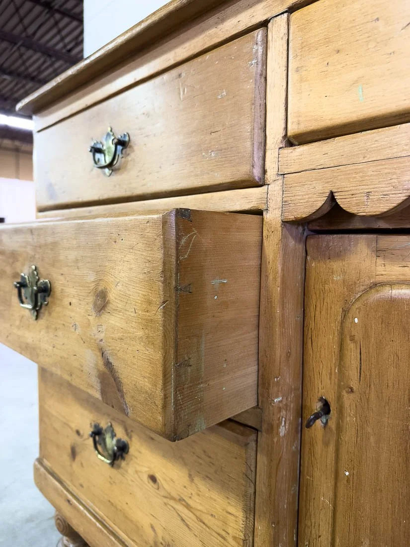 Traditional English pine sideboard