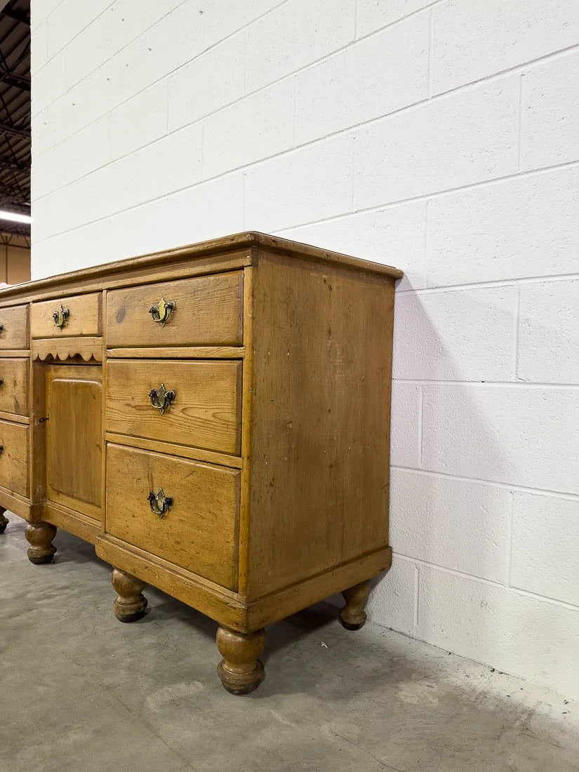 Traditional English pine sideboard