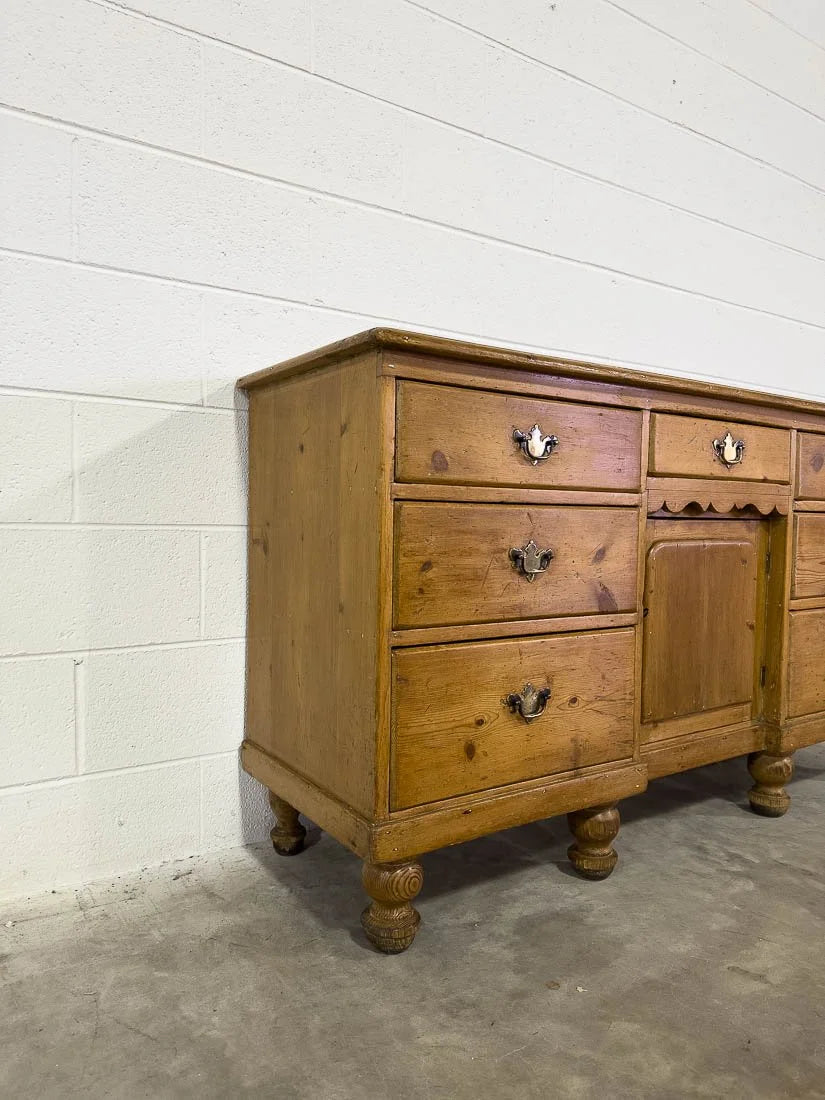 Traditional English pine sideboard