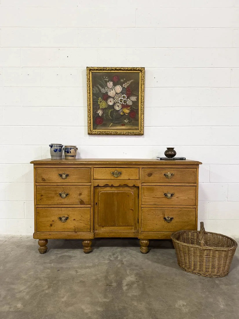 Traditional English pine sideboard