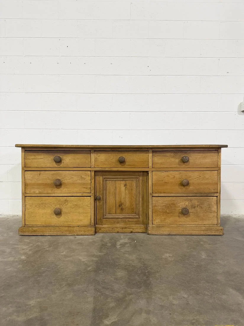 Antique pine English sideboard or buffet