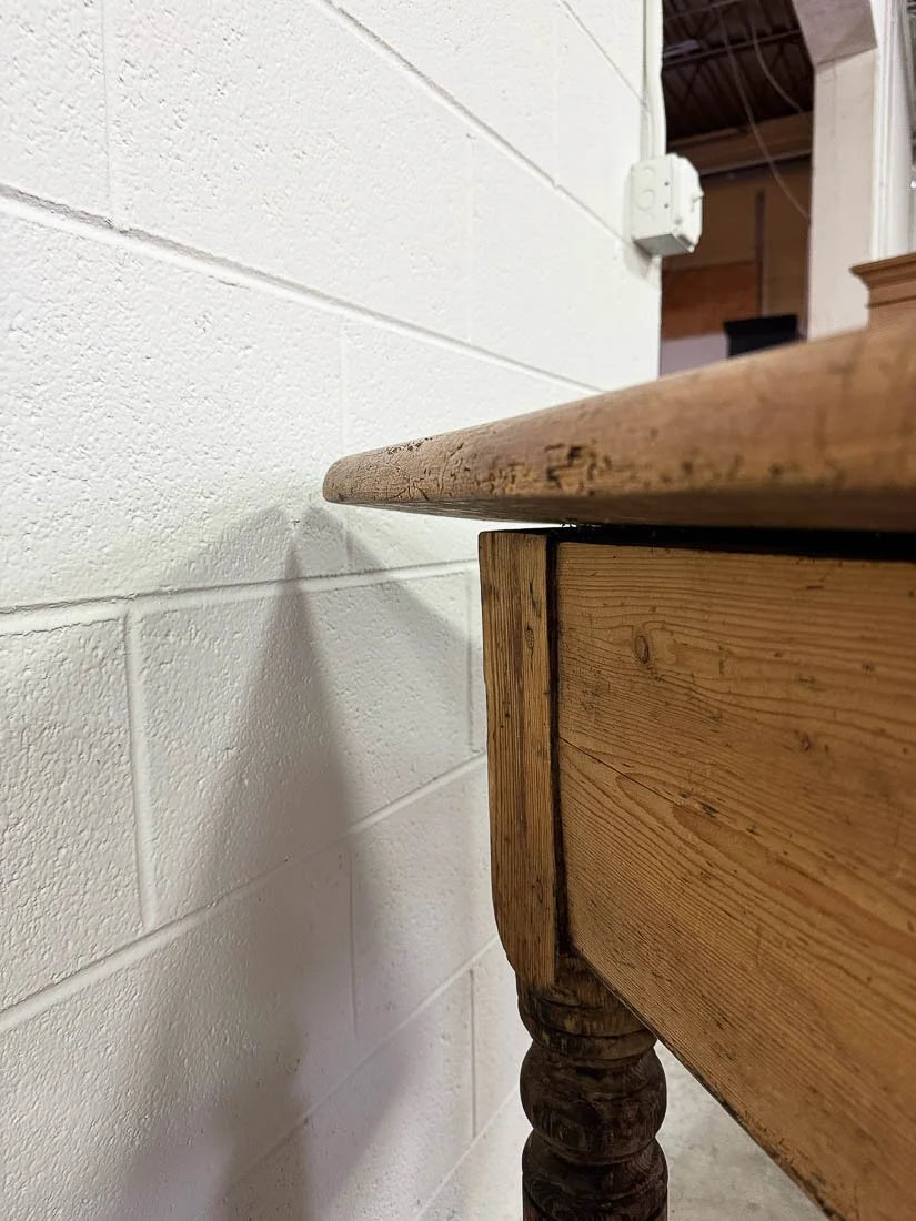 Antique pine kitchen prep table