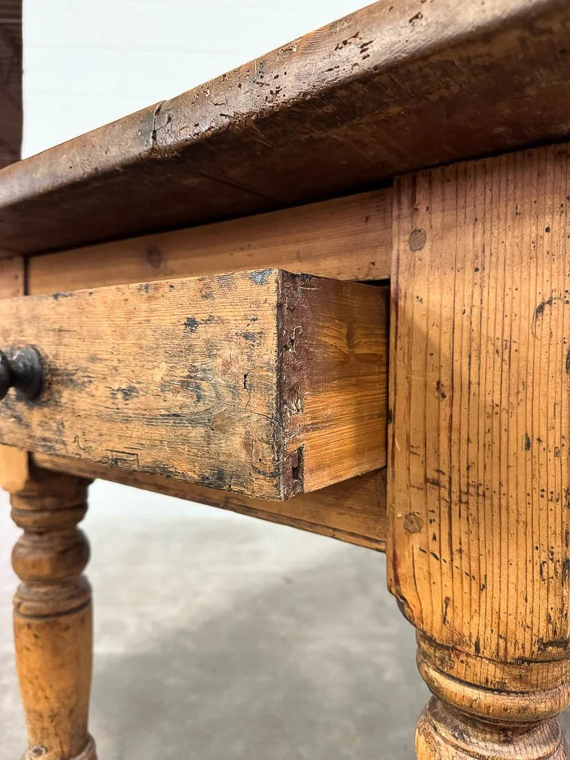 Antique pine kitchen prep table