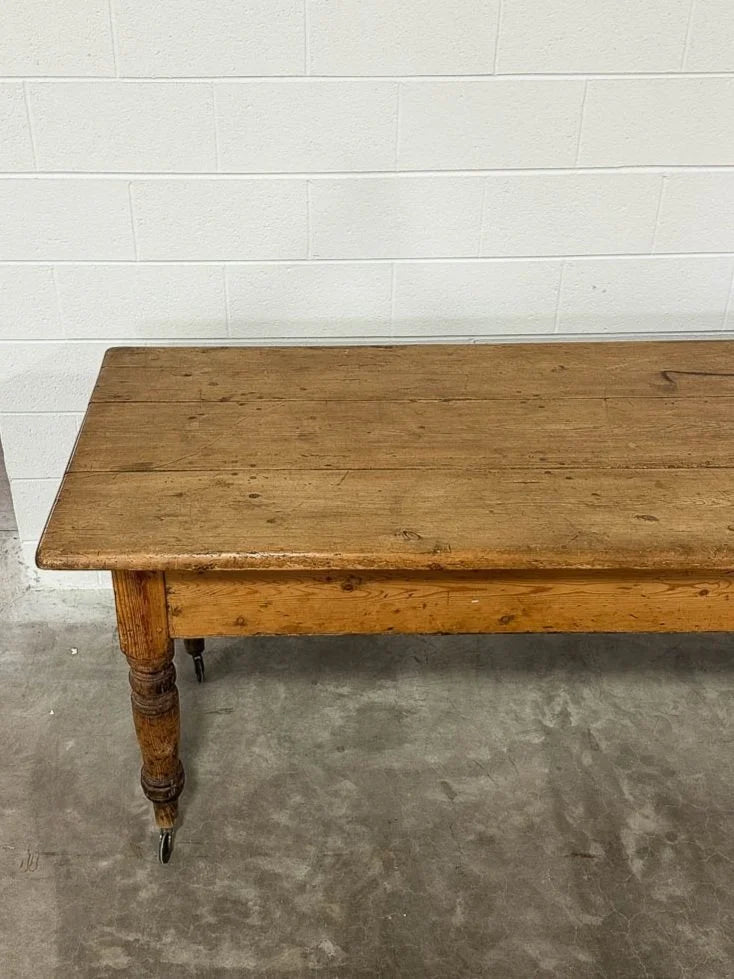 Antique pine kitchen prep table