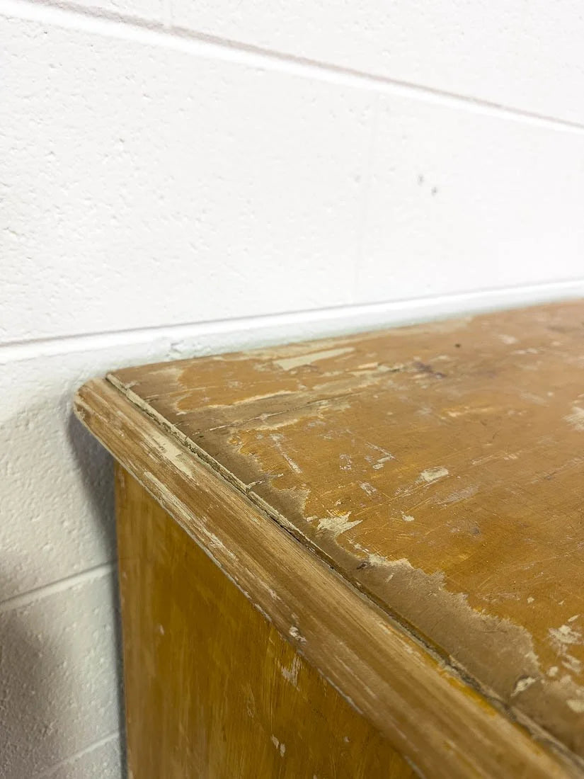 Antique English dresser or drawers in chippy paint