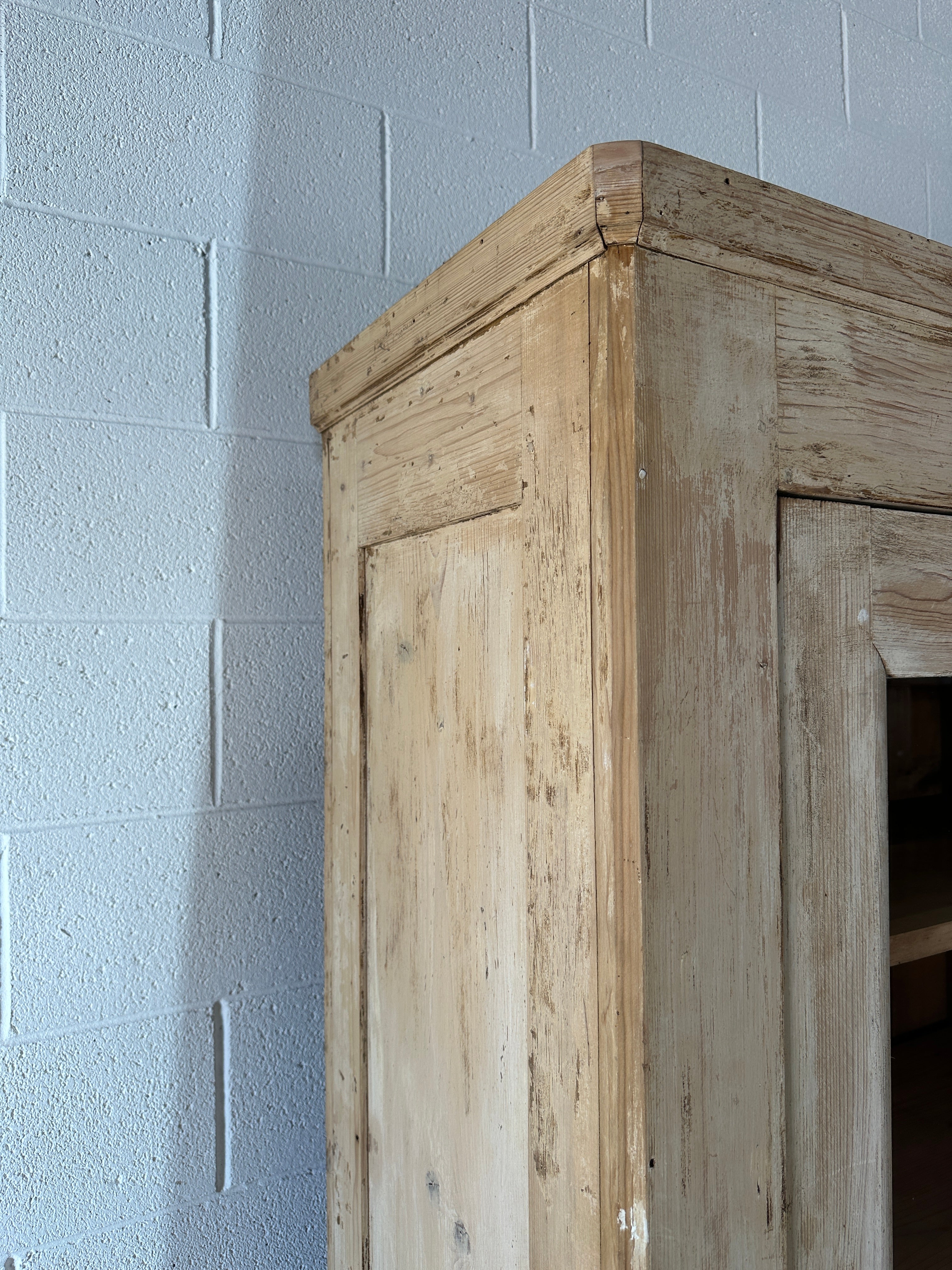 Antique French cupboard with glass door