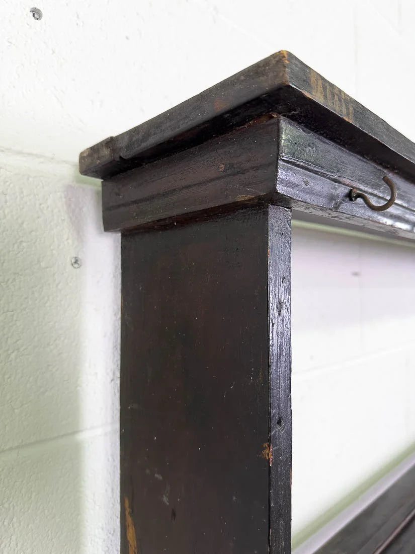 Small English pine kitchen dresser with plate rack