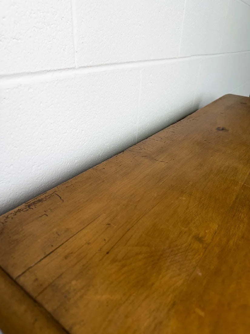 Antique pine drawers in a mid-brown color