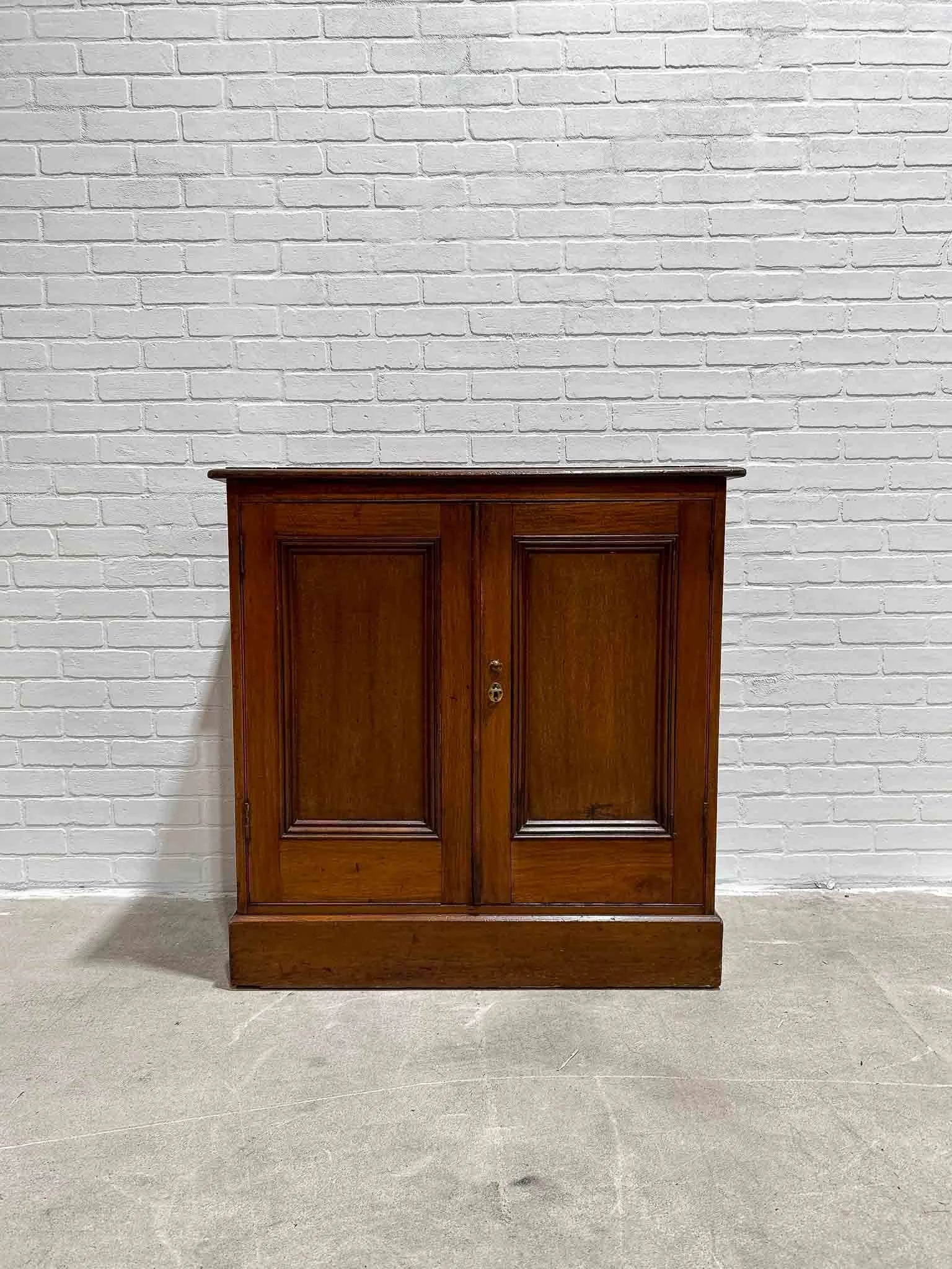 Dark English antique cupboard