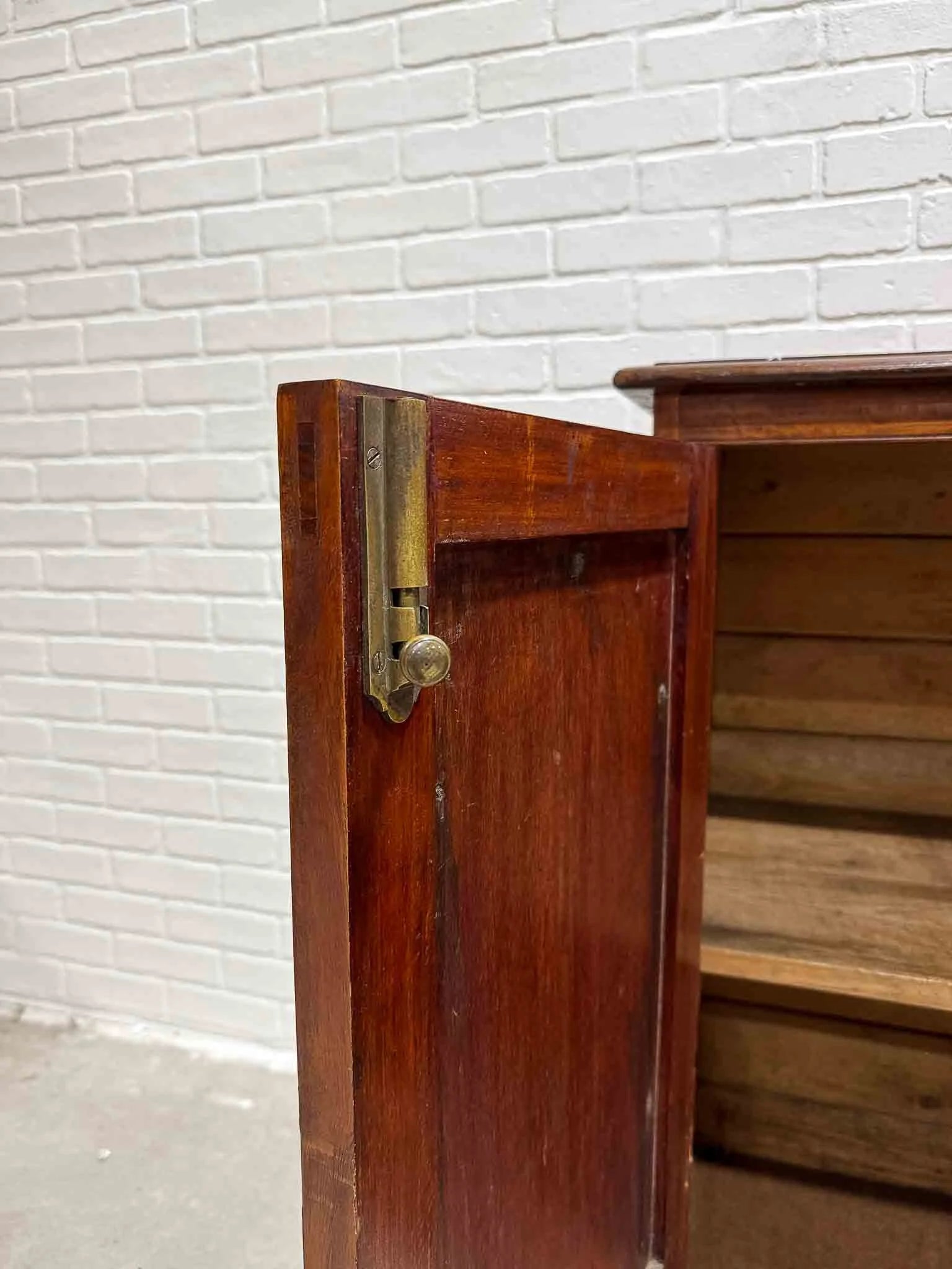 Dark English antique cupboard