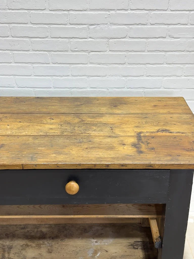 Antique French shop counter painted black