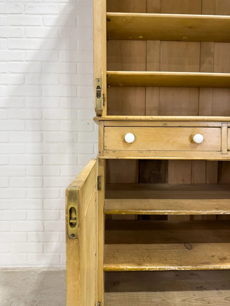 Small English antique kitchen hutch